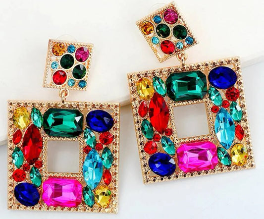 Rhinestone Multicolor Earrings
